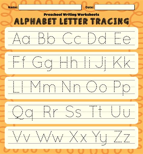 preschool letter tracing worksheets|Tracing Alphabet Letters (Printable Handwriting Worksheets).